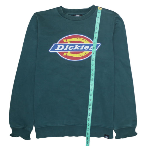 Dickies Men’s Green Small Pullover Fleece Sweatshirt with Logo