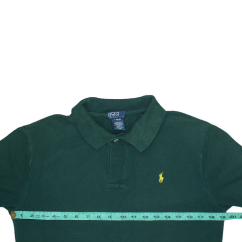 Ralph Lauren Boys Green Polo Short Sleeve Cotton Shirt Size 14-16 Years