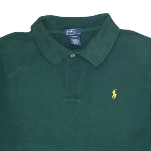 Ralph Lauren Boys Green Polo Short Sleeve Cotton Shirt Size 14-16 Years