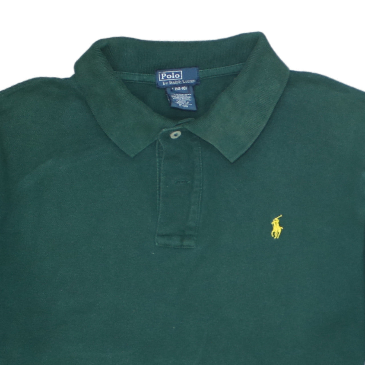 Ralph Lauren Boys Green Polo Short Sleeve Cotton Shirt Size 14-16 Years