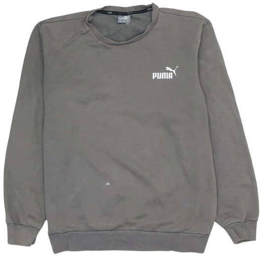 Puma Men's Grey Crew Neck Pullover Sweatshirt Size M