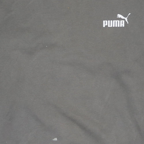 Puma Men's Grey Crew Neck Pullover Sweatshirt Size M