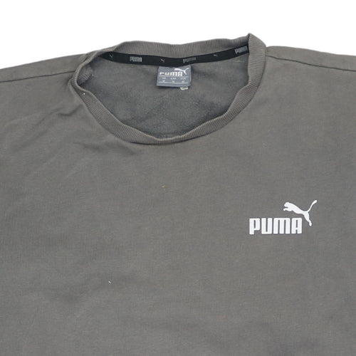 Puma Men's Grey Crew Neck Pullover Sweatshirt Size M