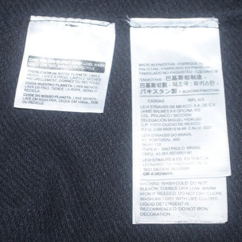 Levi's Men's Black Logo Crew Neck Sweatshirt L Regular Fit