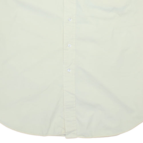 Ralph Lauren Men's Beige Short Sleeve Button-Down Cotton Shirt L