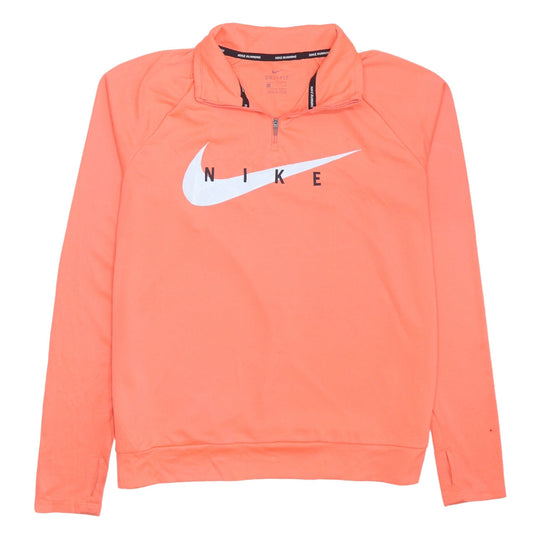 Nike Men's Orange Dri-FIT 1/4 Zip Athletic Running Sweatshirt Size S