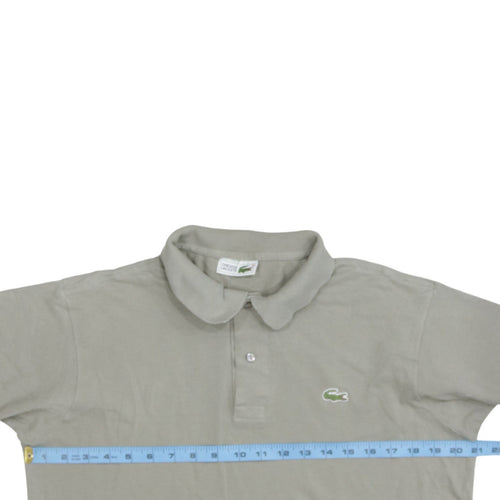 Lacoste Men's Beige Cotton Short Sleeve Polo Shirt Size M