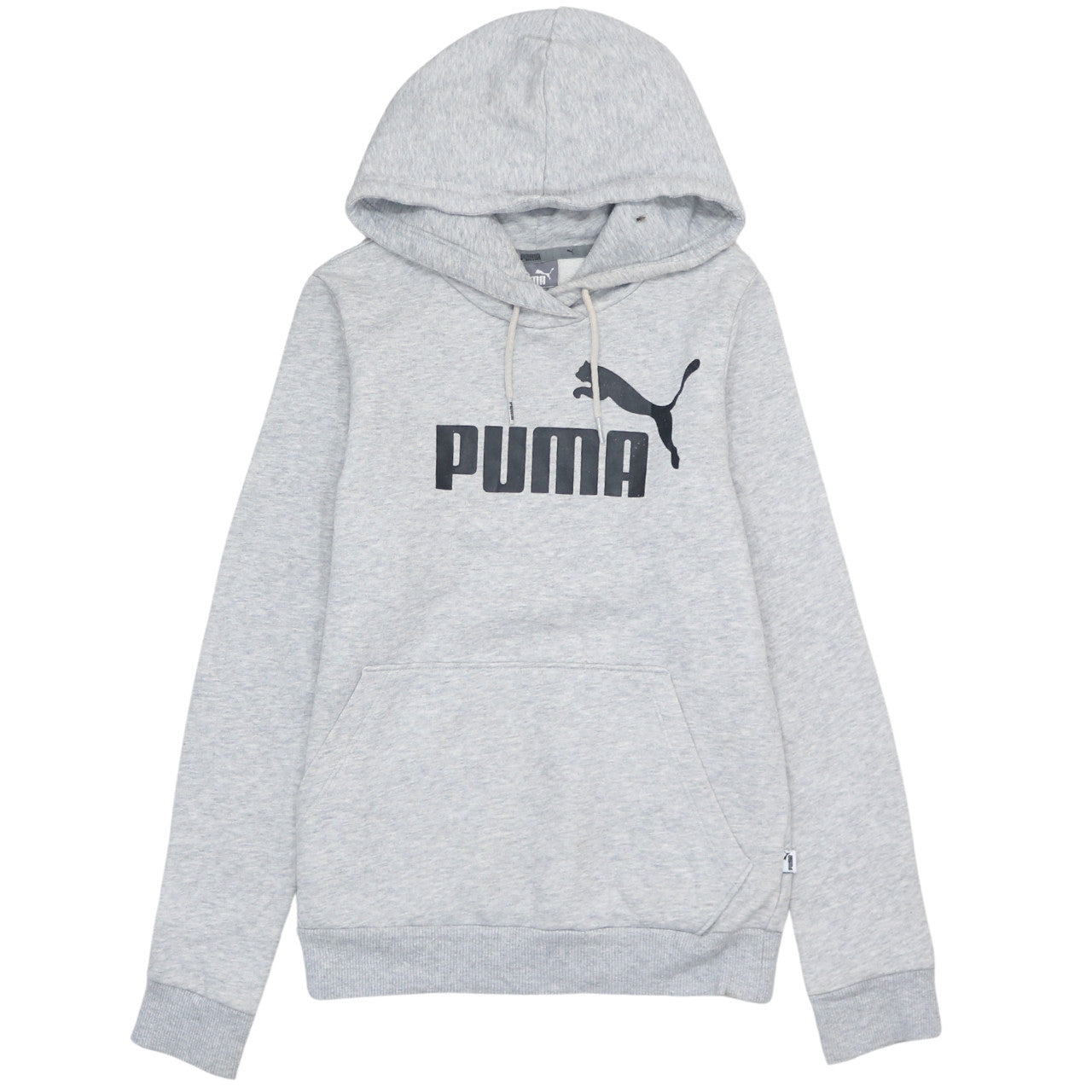 Puma Womens Grey Pullover Hoodie Size 8 Classic Logo Sweatshirt