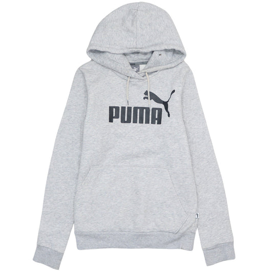 Puma Womens Grey Pullover Hoodie Size 8 Classic Logo Sweatshirt