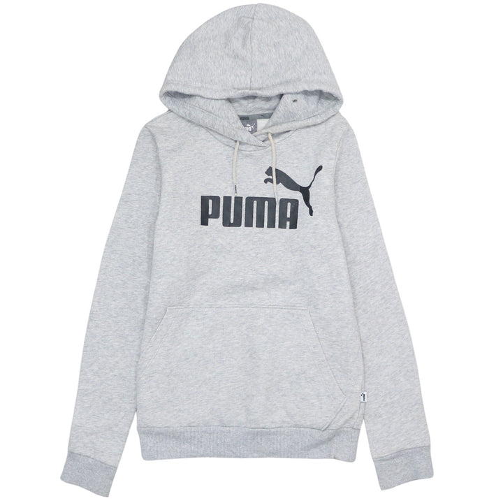 Puma Womens Grey Pullover Hoodie Size 8 Classic Logo Sweatshirt