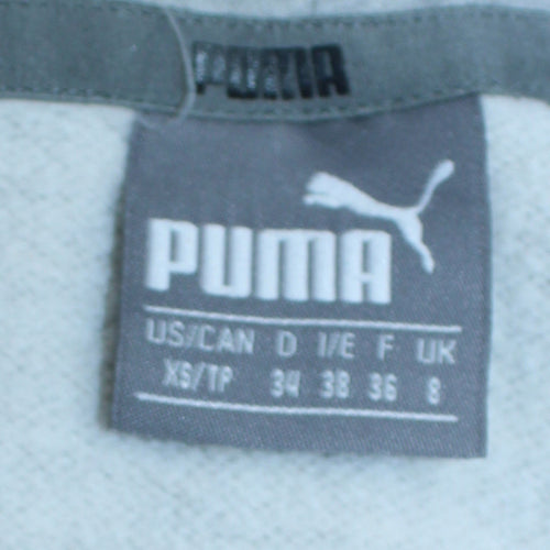 Puma Womens Grey Pullover Hoodie Size 8 Classic Logo Sweatshirt
