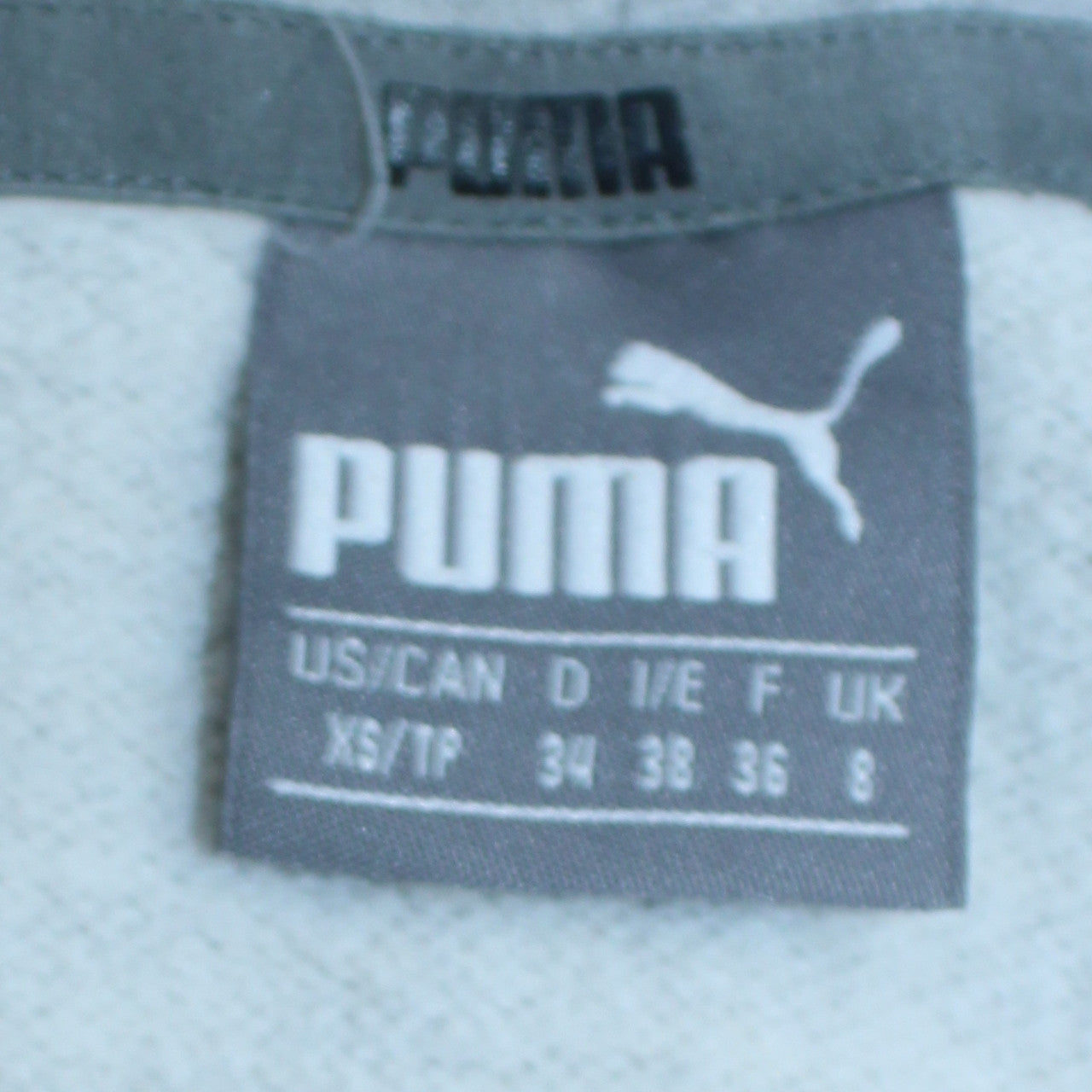 Puma Womens Grey Pullover Hoodie Size 8 Classic Logo Sweatshirt