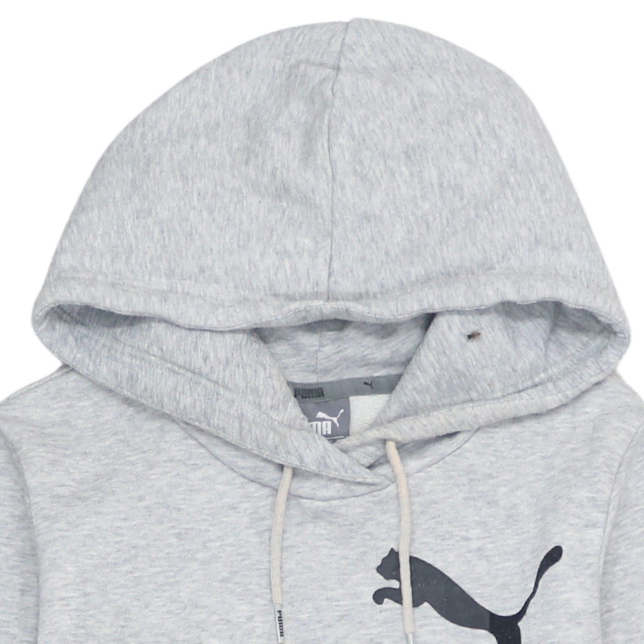 Puma Womens Grey Pullover Hoodie Size 8 Classic Logo Sweatshirt