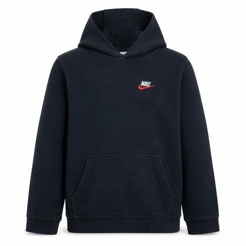 Nike Boys Black Pullover Hoodie L 147-158cm Fleece Logo Sweatshirt