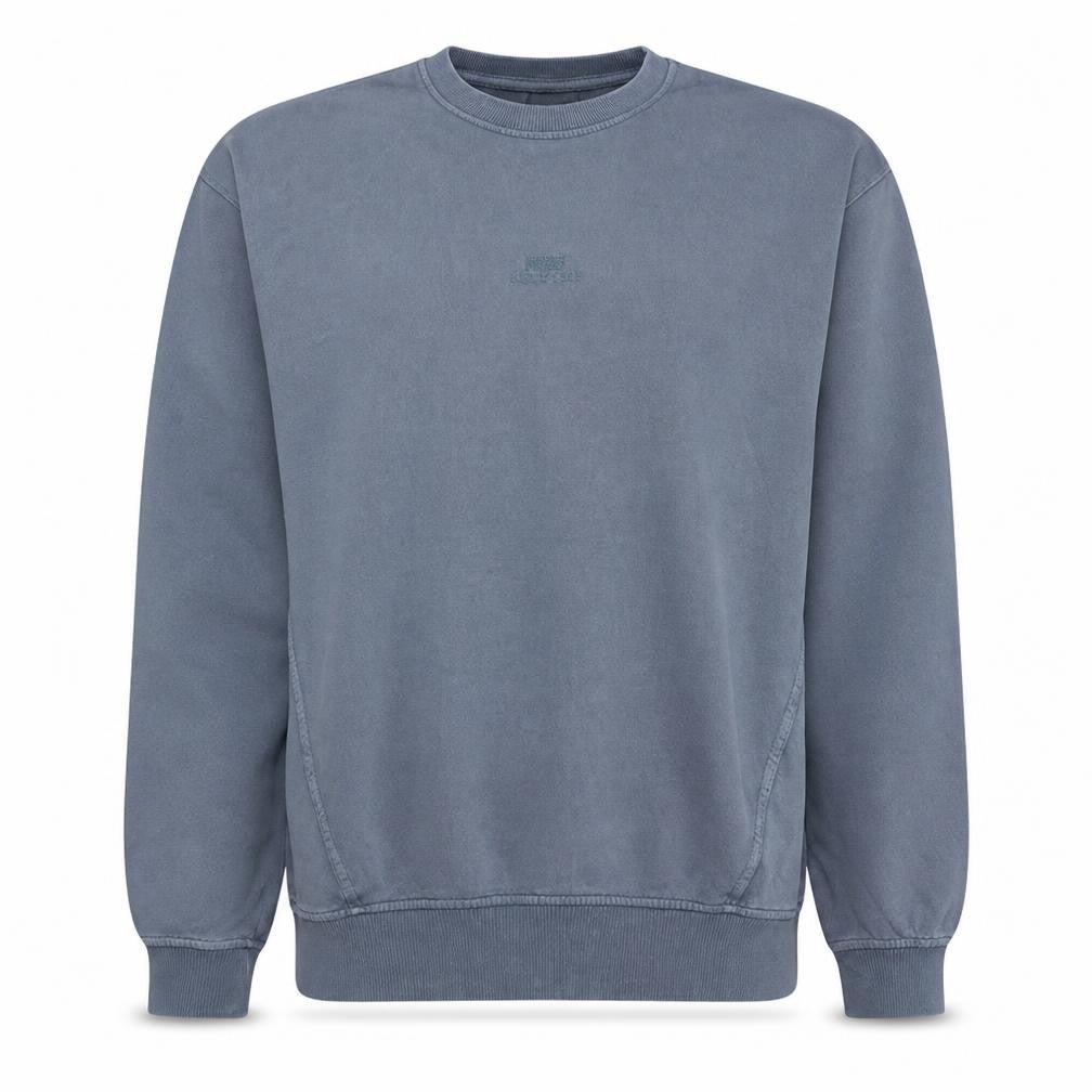 Front view of Puma Men's Grey XS Pullover Sweatshirt Crew Neck Logo Sports Top