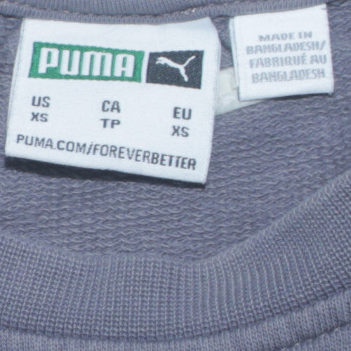 Puma Men's Grey XS Pullover Sweatshirt Crew Neck Logo Sports Top