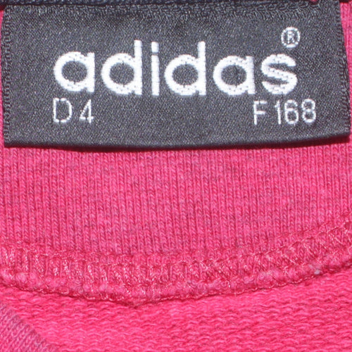Adidas Mens Red Crew Neck Pullover Sweatshirt Size L