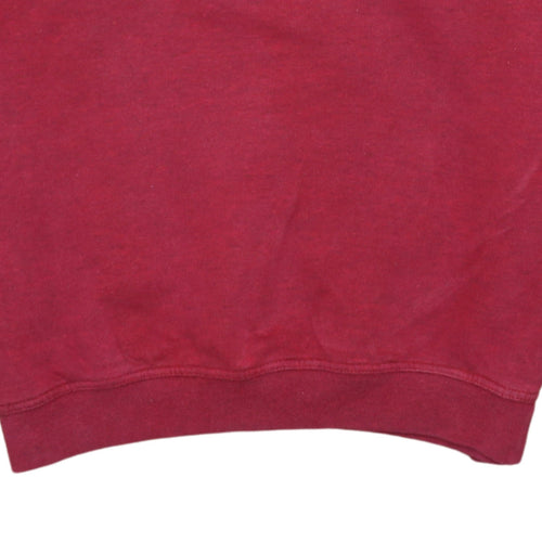 Adidas Mens Red Crew Neck Pullover Sweatshirt Size L