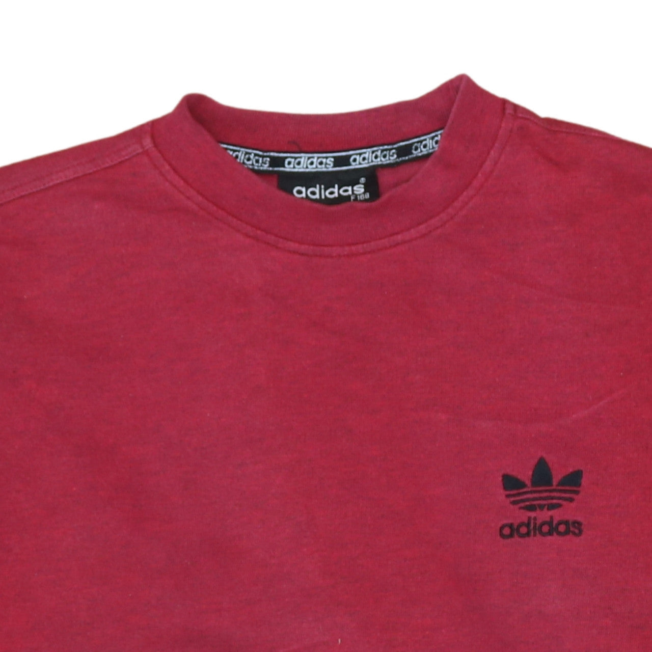 Adidas Mens Red Crew Neck Pullover Sweatshirt Size L