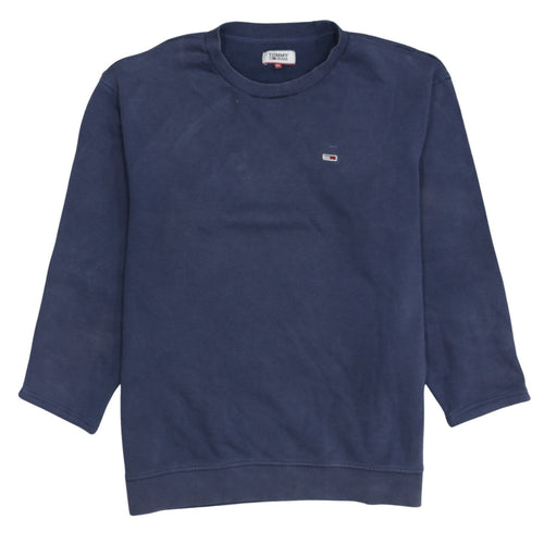 Tommy Jeans Men Blue 2XL Crew Neck Pullover Sweatshirt
