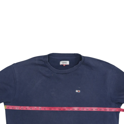 Tommy Jeans Men Blue 2XL Crew Neck Pullover Sweatshirt