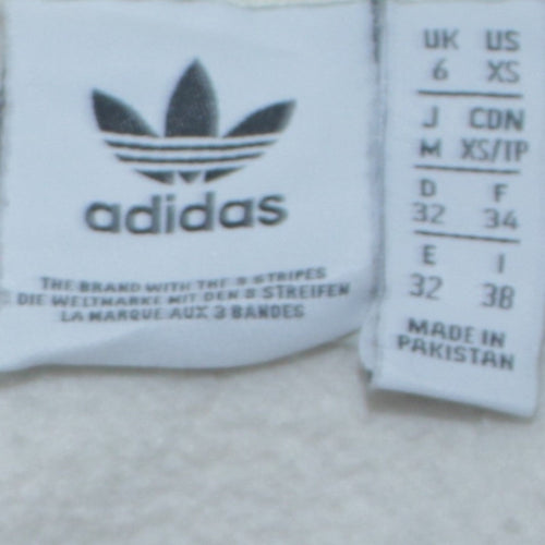 Adidas Women’s Ivory Pullover Hoodie XS Relaxed Fit Cotton Blend