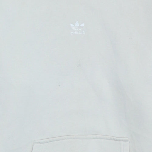 Adidas Women’s Ivory Pullover Hoodie XS Relaxed Fit Cotton Blend