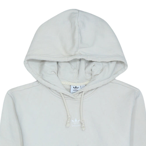 Adidas Women’s Ivory Pullover Hoodie XS Relaxed Fit Cotton Blend
