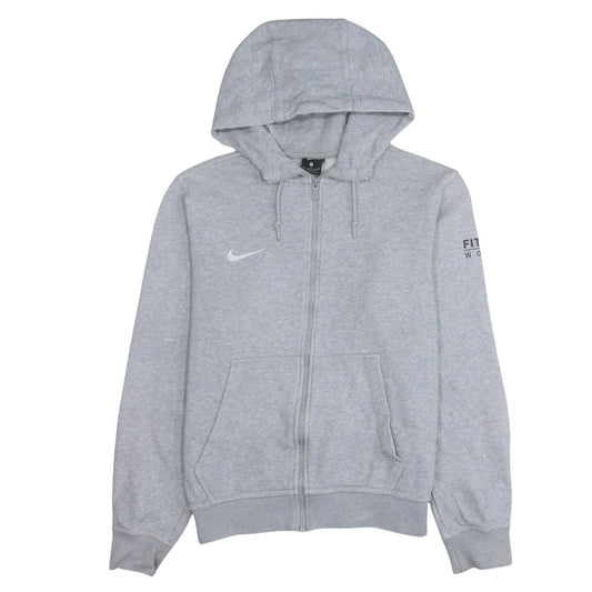 Nike Men Grey Full Zip Hoodie Size M Sports Fleece Sweatshirt
