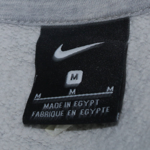 Nike Men Grey Full Zip Hoodie Size M Sports Fleece Sweatshirt