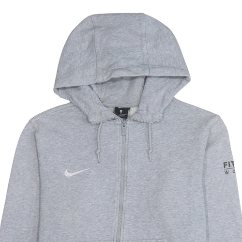Nike Men Grey Full Zip Hoodie Size M Sports Fleece Sweatshirt