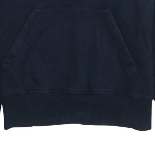 Liverpool FC Men's Blue Pullover Hoodie S Embroidered Anfield Logo