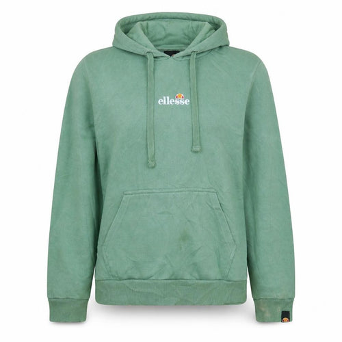 Ellesse Womens Green Pullover Hoodie UK 12 Cotton Logo Casual
