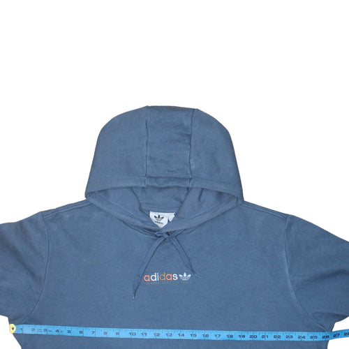 Adidas Men Blue XL Pullover Hoodie Fleece Logo Sportswear