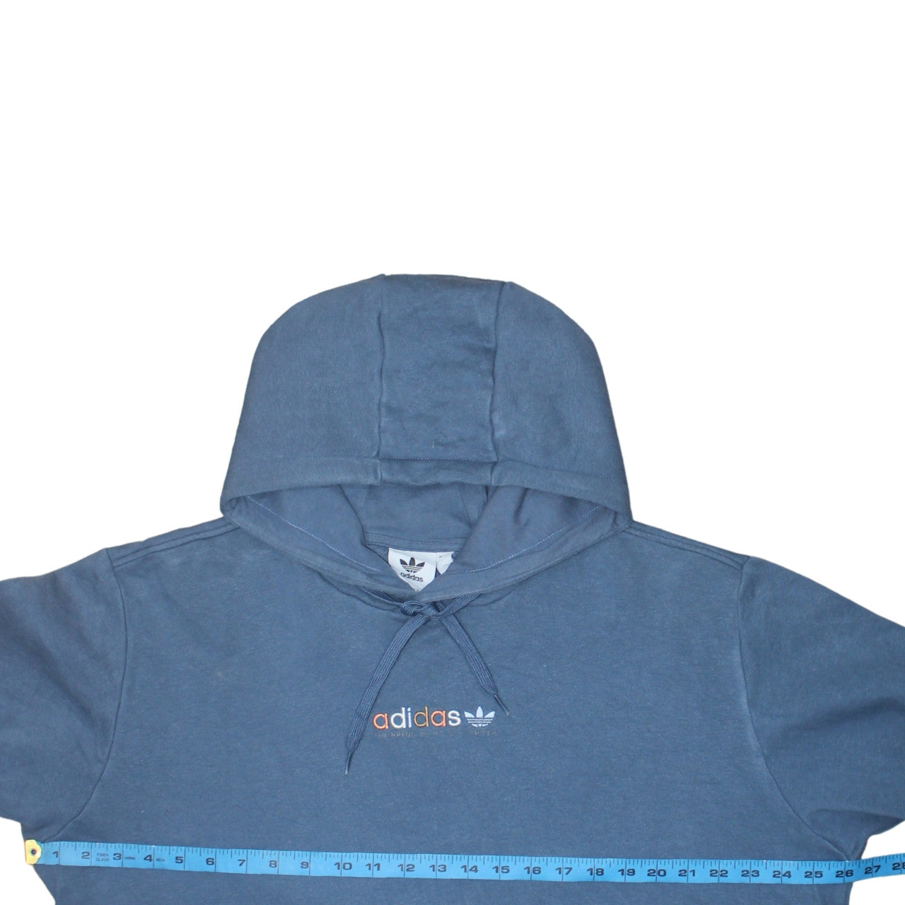 Adidas Men Blue XL Pullover Hoodie Fleece Logo Sportswear