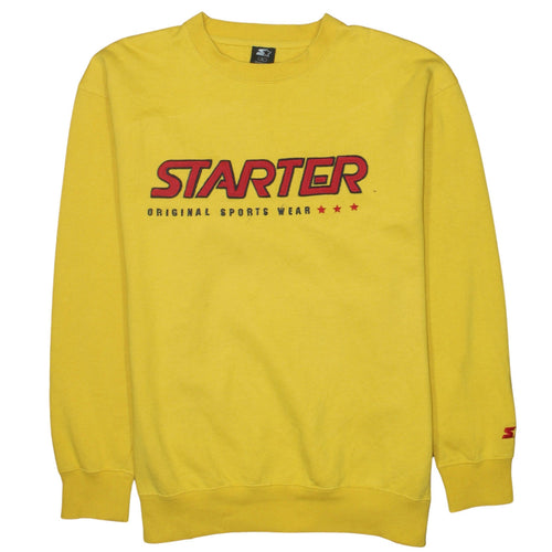 Starter Men's Yellow Pullover Sweatshirt XL Graphic Sportswear