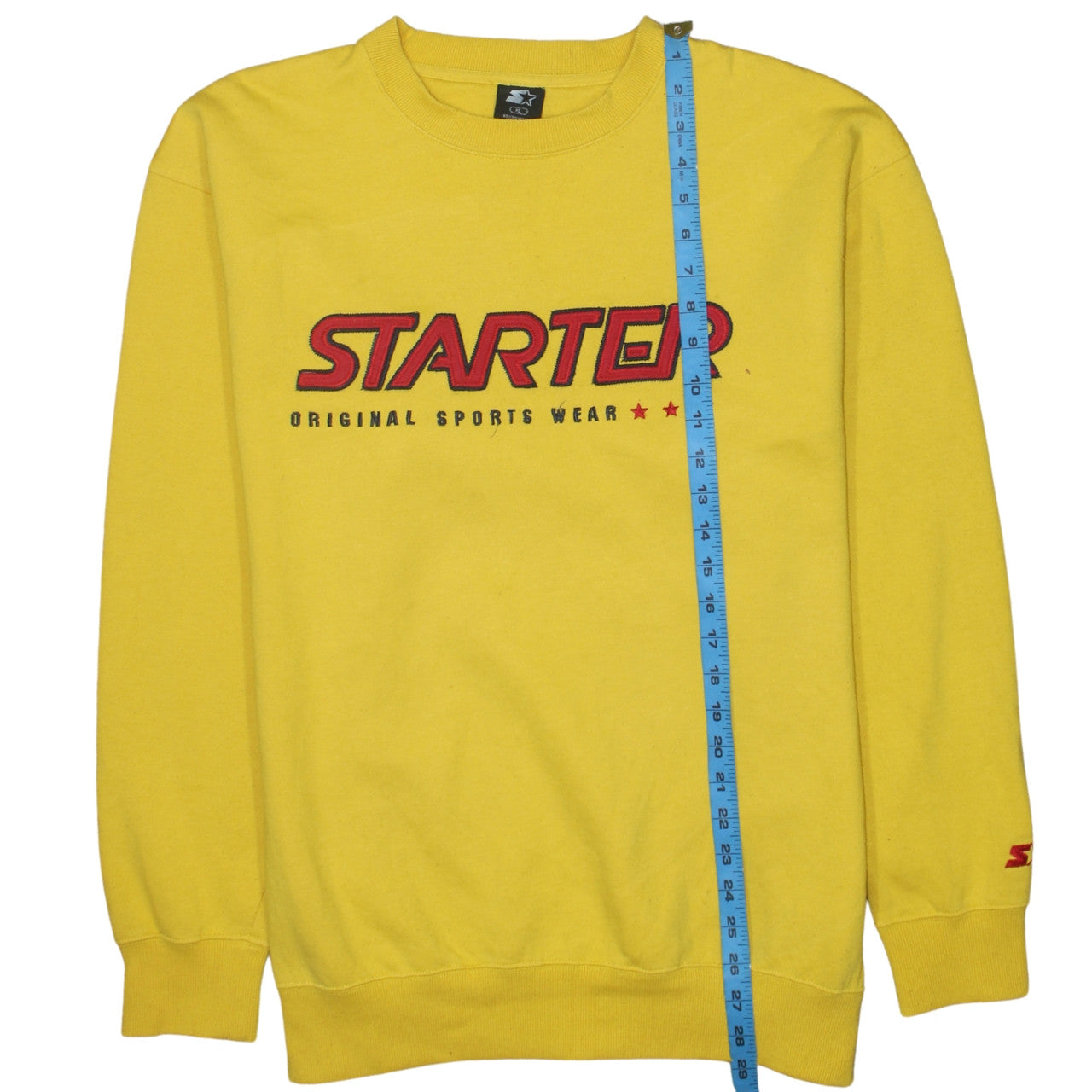 Starter Men's Yellow Pullover Sweatshirt XL Graphic Sportswear