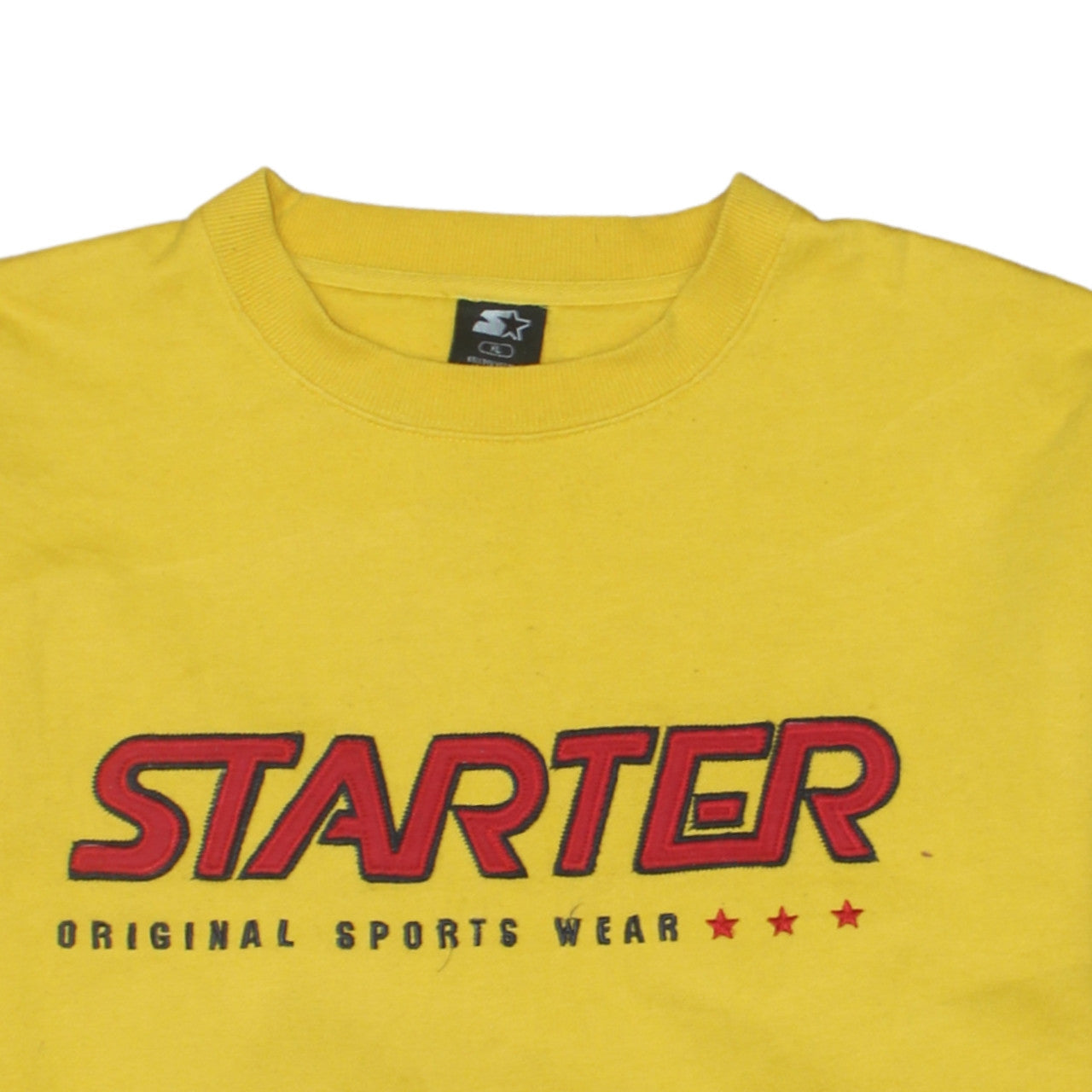 Starter Men's Yellow Pullover Sweatshirt XL Graphic Sportswear