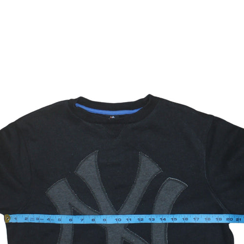 Majestic Men's Black New York Yankees Crew Neck Sweatshirt M Regular Fit