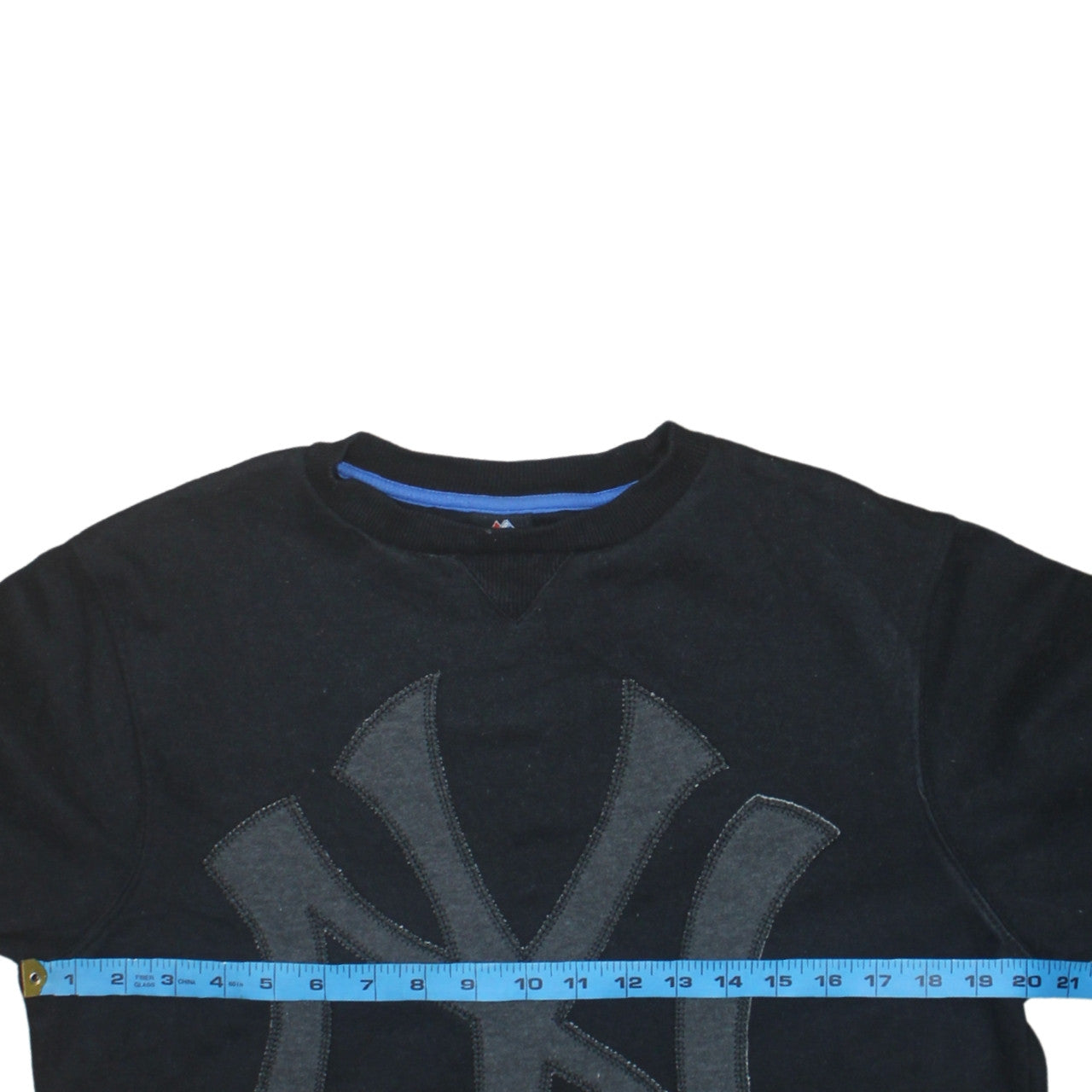 Majestic Men's Black New York Yankees Crew Neck Sweatshirt M Regular Fit