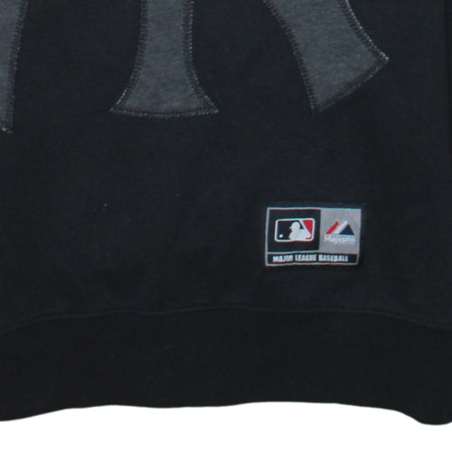 Majestic Men's Black New York Yankees Crew Neck Sweatshirt M Regular Fit