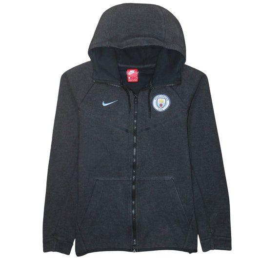 Nike Men’s Grey Manchester City Full Zip Hoodie Size S