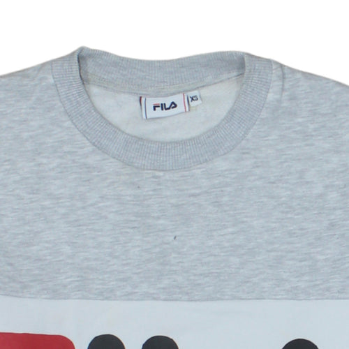 FILA Mens Grey XS Crew Neck Pullover Sweatshirt
