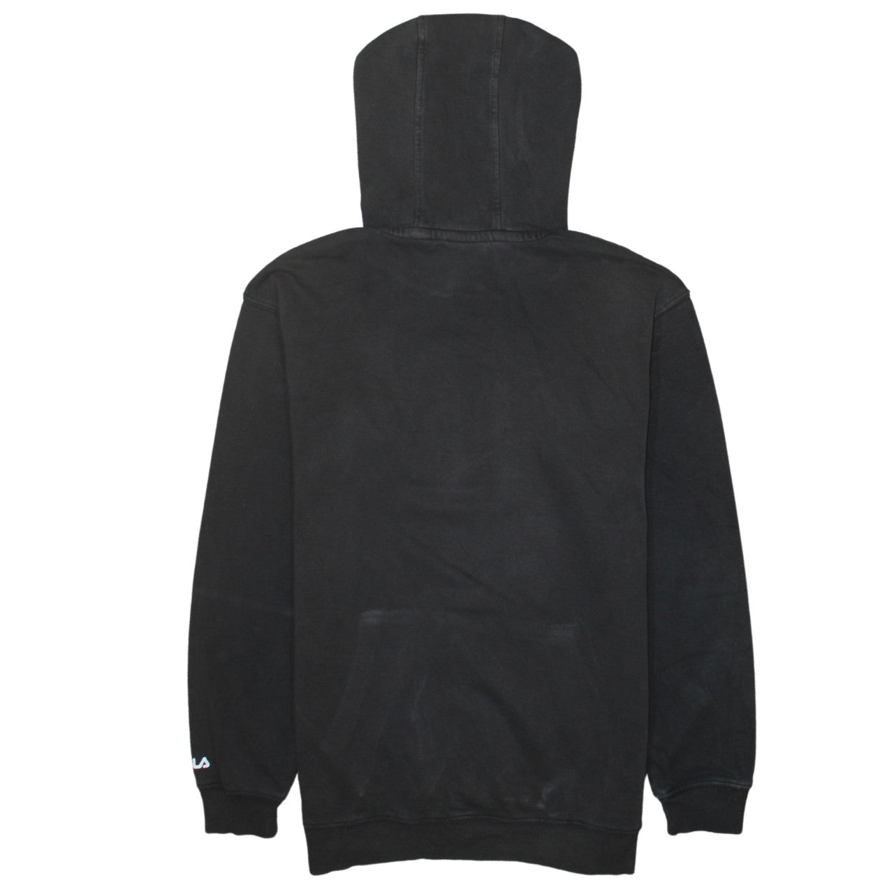 Fila Men’s Black Pullover Hoodie S Logo Graphic Fleece Sweatshirt