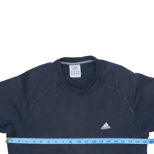 Adidas Men's Blue Crew Neck Pullover Sweatshirt Size S