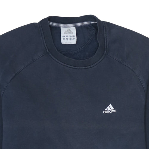 Adidas Men's Blue Crew Neck Pullover Sweatshirt Size S