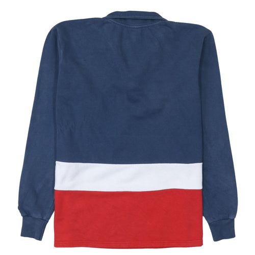 Ellesse Men's Blue Small 1/4 Zip Embroidered Sweatshirt
