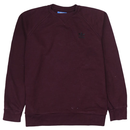 adidas Mens Brown Crew Neck Pullover Sweatshirt Size M