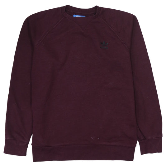 adidas Mens Brown Crew Neck Pullover Sweatshirt Size M