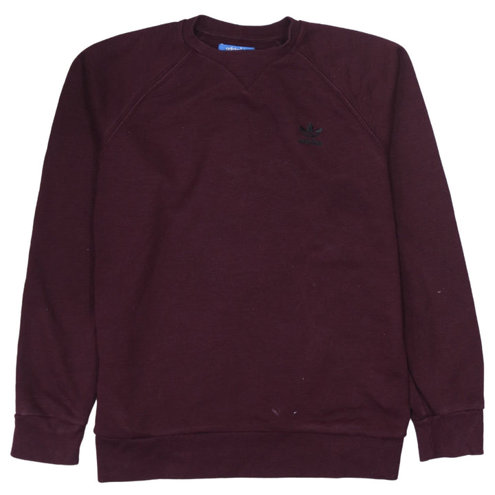 adidas Mens Brown Crew Neck Pullover Sweatshirt Size M